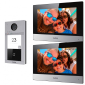 Комплект IP домофона iFLOW Hik-Connect на 2 монитора и панель с 2 реле, арт. 3505