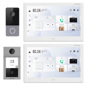 Комплект IP домофона Hikvision 10" Android Wi-Fi на 2 IP панели и 2 IP монитора, арт. 3508