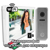 Видеодомофон под ключ Tantos HD Wi-Fi для квартиры «Комплект 3494» с установкой