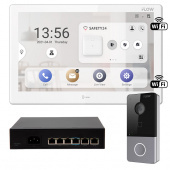 IP комплект видеодомофона 10″ с Android, PoE и считывателем Mifare, арт. 3614