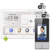 Комплект IP домофона с планшетом 10″ Android и биометрией по лицу, QR-код, карты, PIN-код, арт. 3570