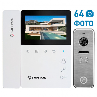 Комплект видеодомофона Tantos 4.3" HD узкий, запись 64 фото, арт. 3525