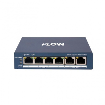 Управляемый PoE коммутатор F-SW-EM206POE-VM: 4 порта PoE (60 Вт), облачное управление